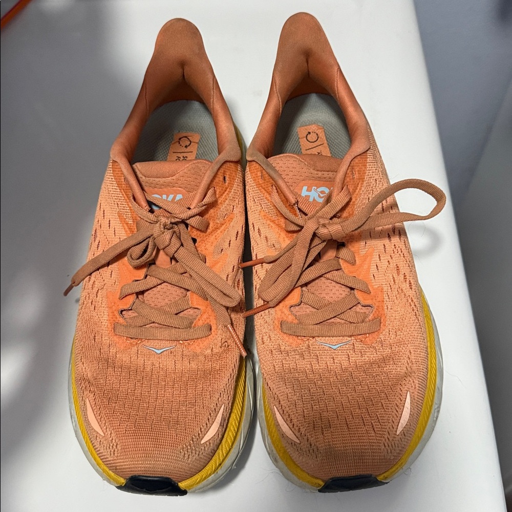 Hoka Clifton 8 Womens Shoes Size 8B Orange Running Sneakers